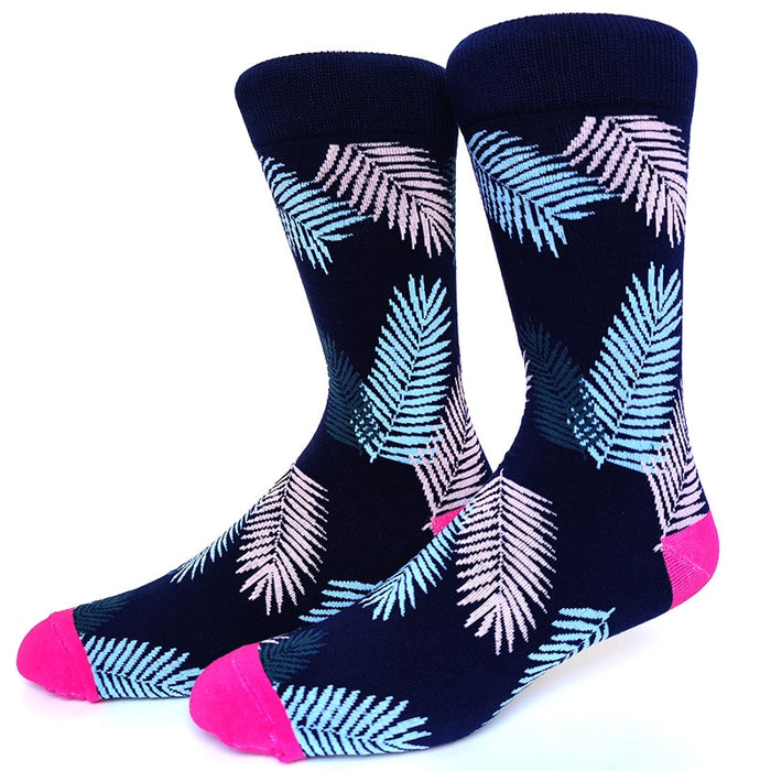 'Coconut Leaves Art' Crew Socks