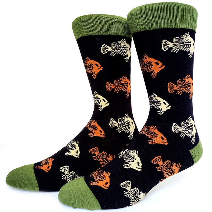 'Fish Bone' Crew Socks