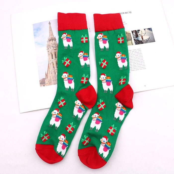 "Silly Sheep With Gifts" Crew Socks