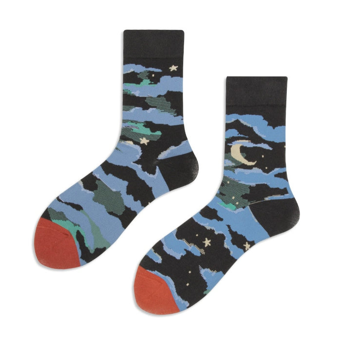 "Cloudy Night" Crew Socks