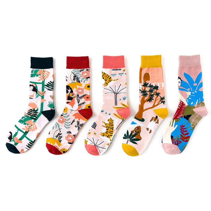 "Tiger In Forest" Socks