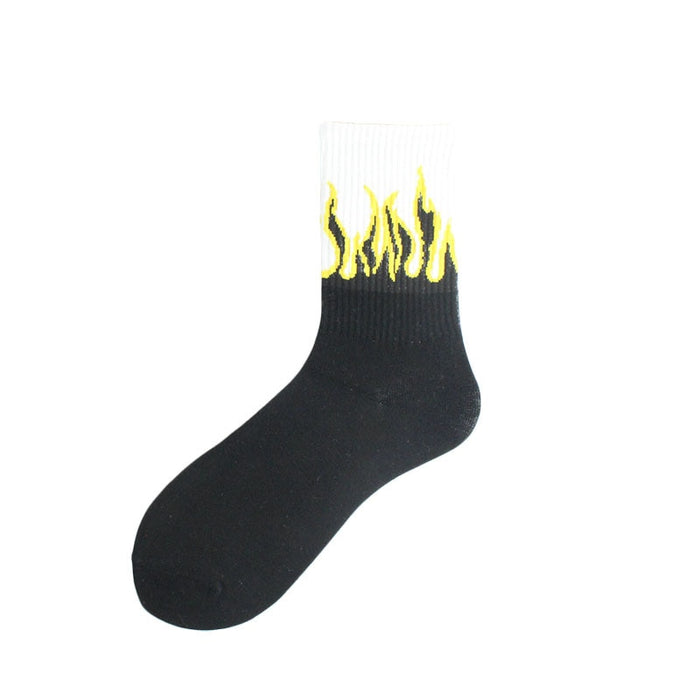 Flames 'Burning Fire' Crew Socks