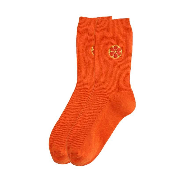 Fruit 'Zesty Oranges' Crew Socks