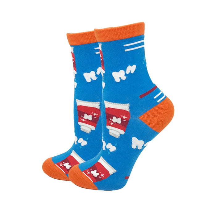 "Cute Toothpaste" Crew Socks