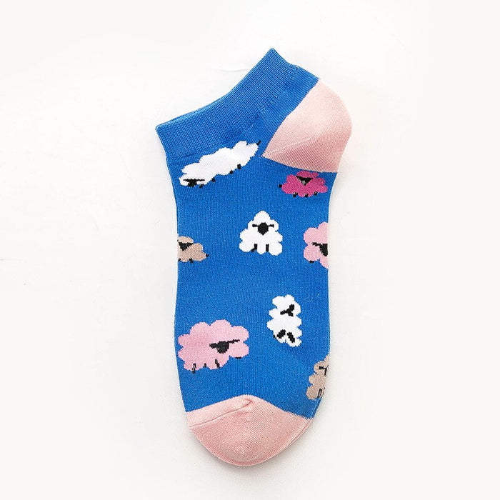 'Fluffy Sheep Version 1' Ankle Socks