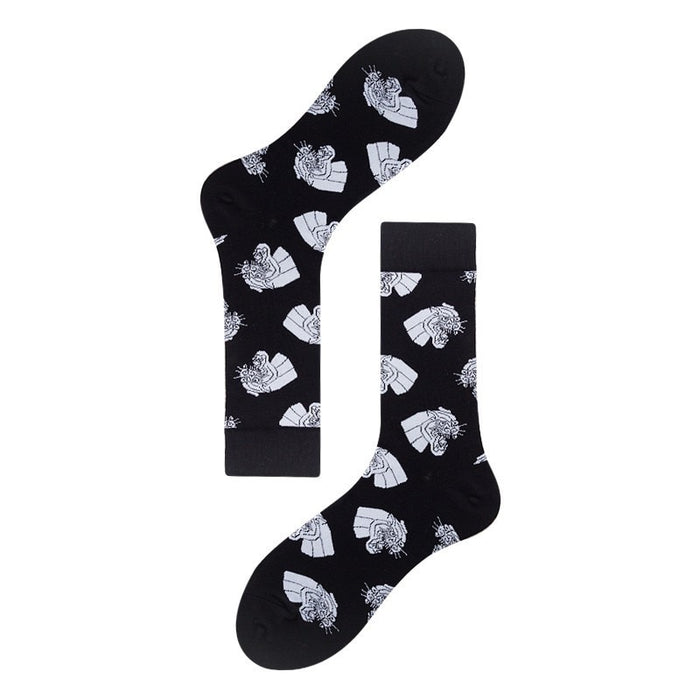 'Silver Panther' Crew Socks