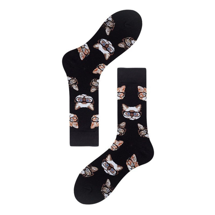 'Glasses Kitty' Crew Socks