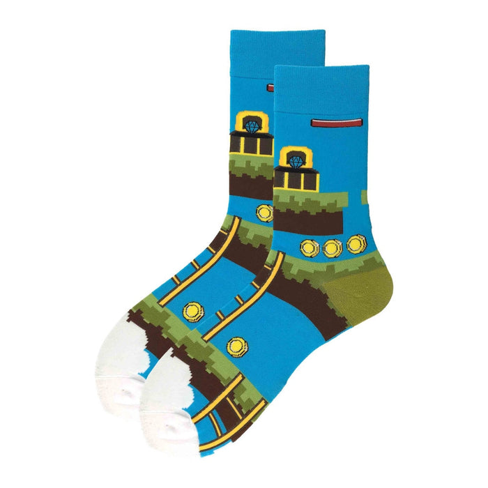 'Game Map' Crew Socks