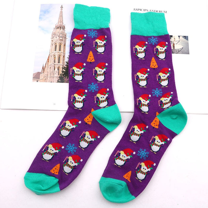 "Christmas Snowman" Crew Socks