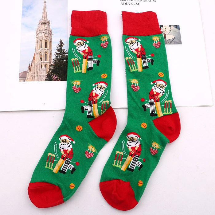 "Santa And Gifts Version 1" Crew Socks