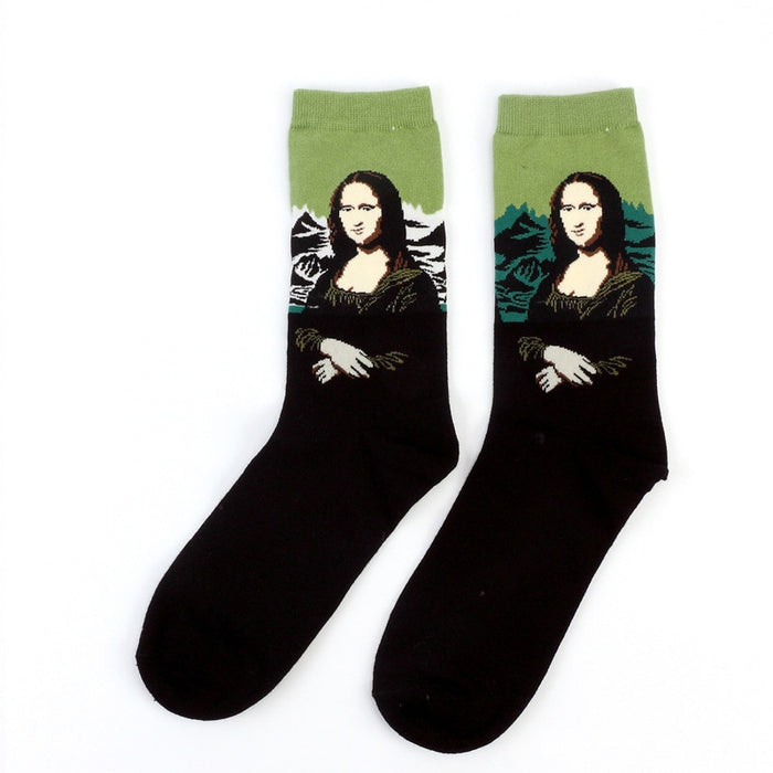 "Mona Lisa Version 2" Crew Socks