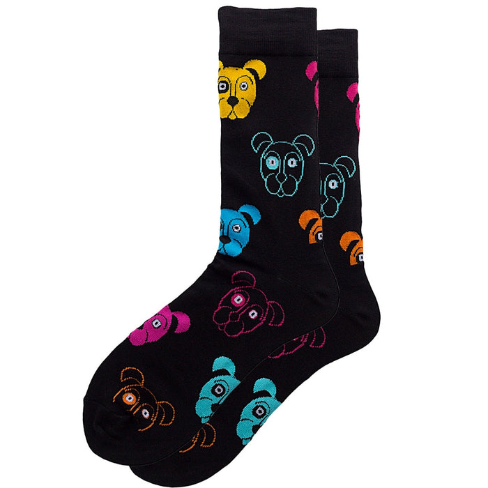 'Colorful Dogs' Crew Socks