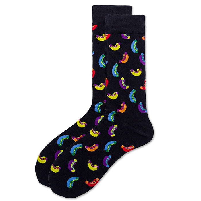 'Colorful Hotdogs' Crew Socks