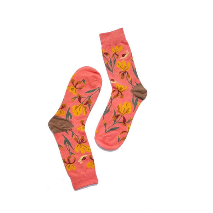 'Snail And Flowers' Crew Socks