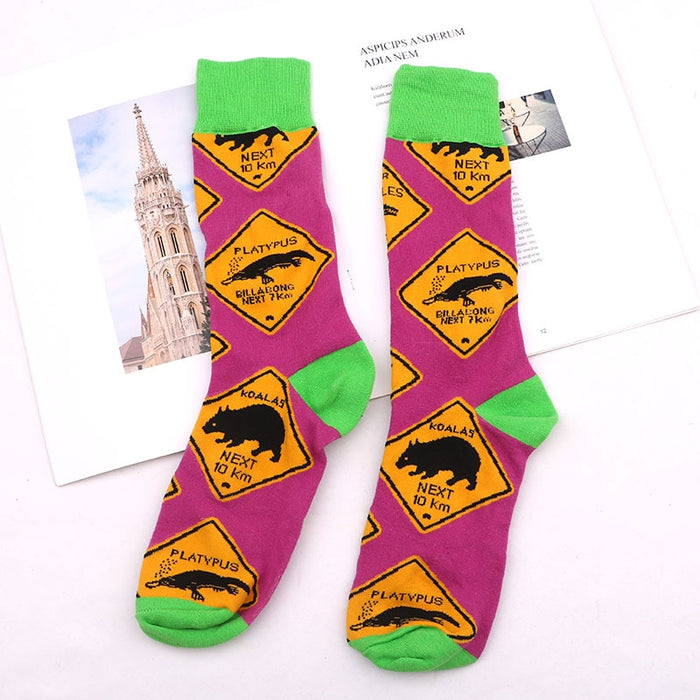 "Hazardous Animals Version 1" Crew Socks