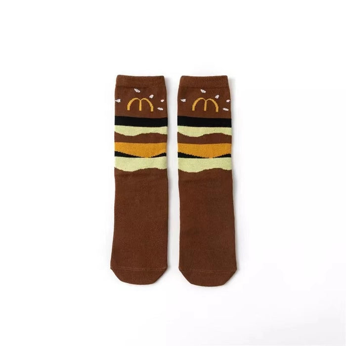 "Burger Printed" Crew Socks