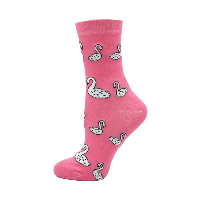 'Majestic Swan' Crew Socks