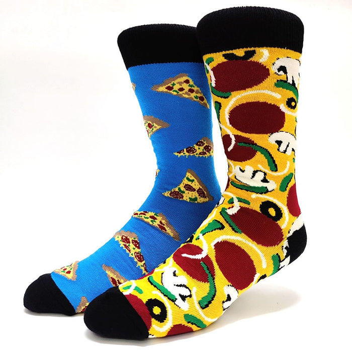 Mismatch 'Overload Pizza' Crew Socks