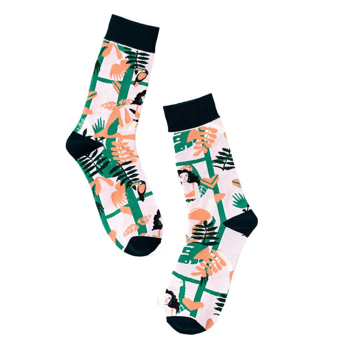 "Lady With Leaves" Socks