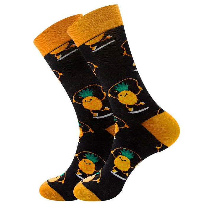 'Jump Rope Pineapple' Crew Socks