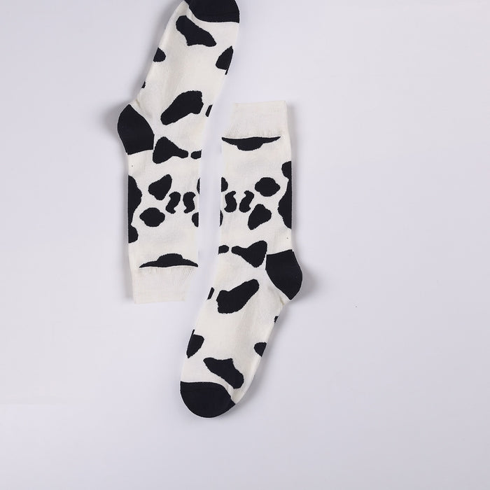 'Unfamous Cow Skin' Crew Socks