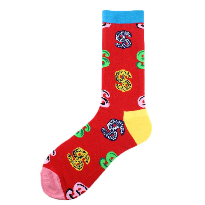 'Colorful Dollar Signs' Crew Socks