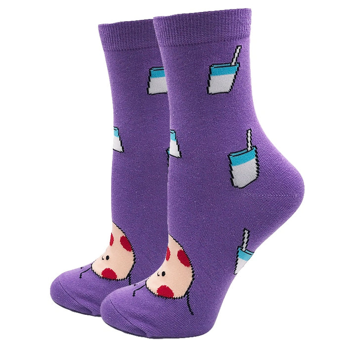 "Milk And Cookie" Crew Socks