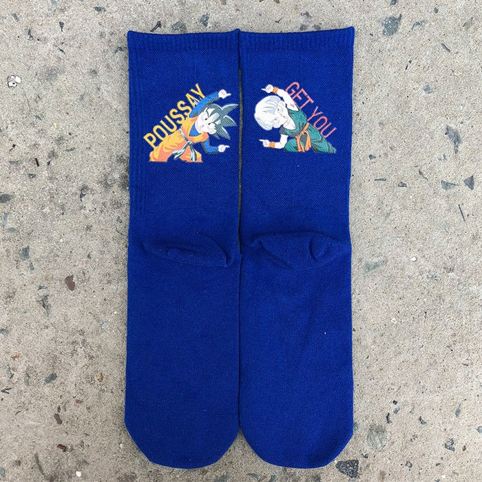 Dragon Ball Z 'Gohan And Trunks Fusion Blue ' Crew Socks