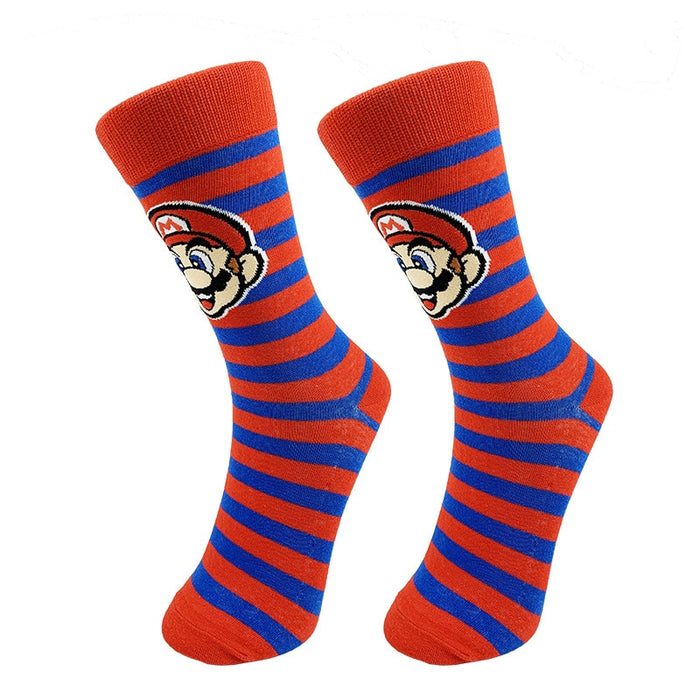 Super Mario 'Striped Mario' Crew Socks