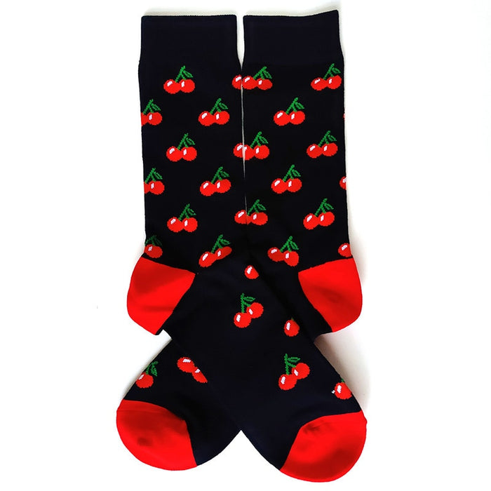 'Red Cherries' Crew Socks