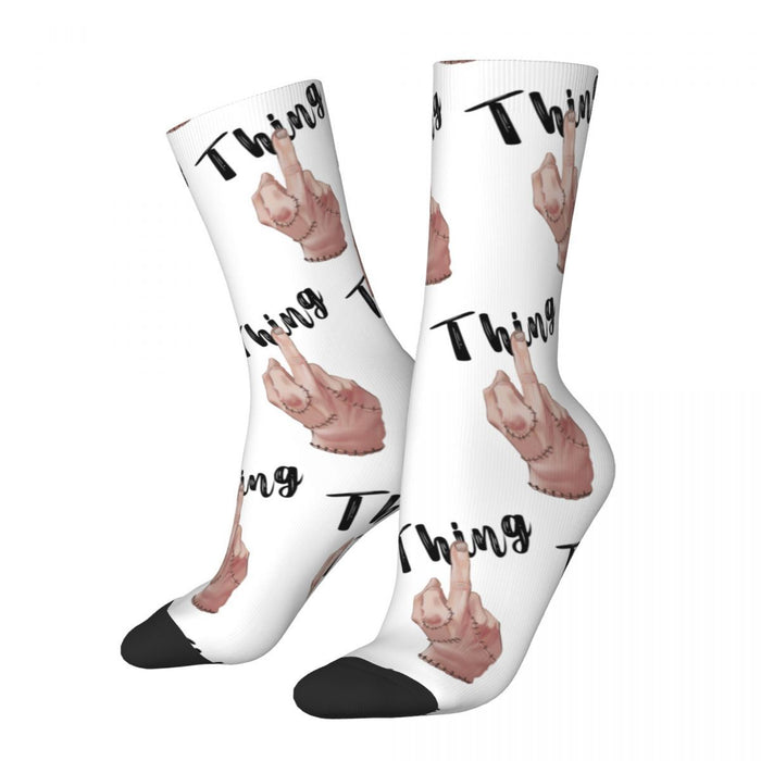 Wednesday Addams "The Thing Bad Finger Version 1" Crew Socks