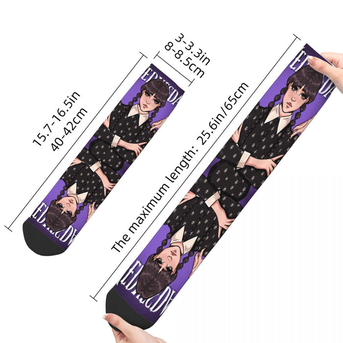 Wednesday Addams "Wednesday Addams With Thing Animated" Crew Socks