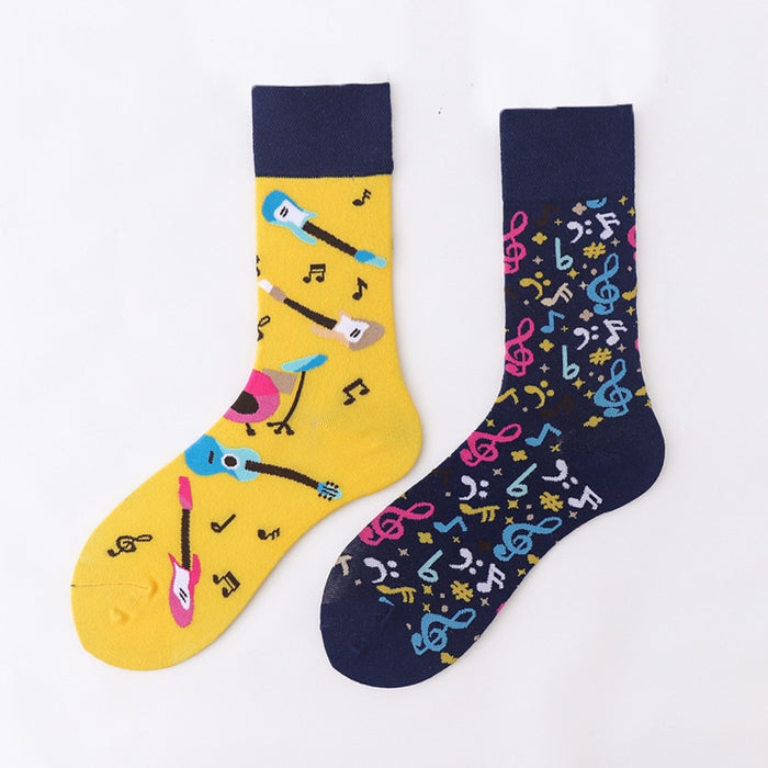 Mismatch 'All About Music' Crew Socks