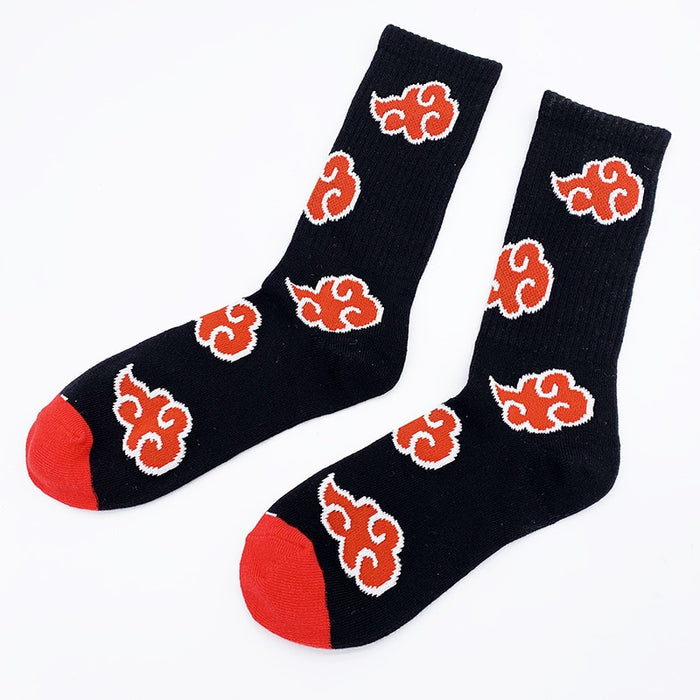 Naruto 'Akatsuki Symbol' Crew Socks