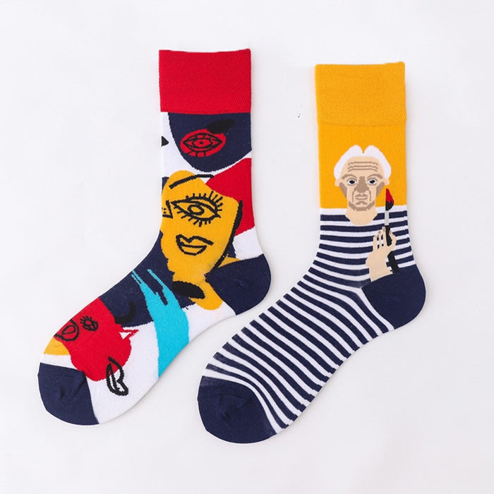 Mismatch 'Abstract Art' Crew Socks