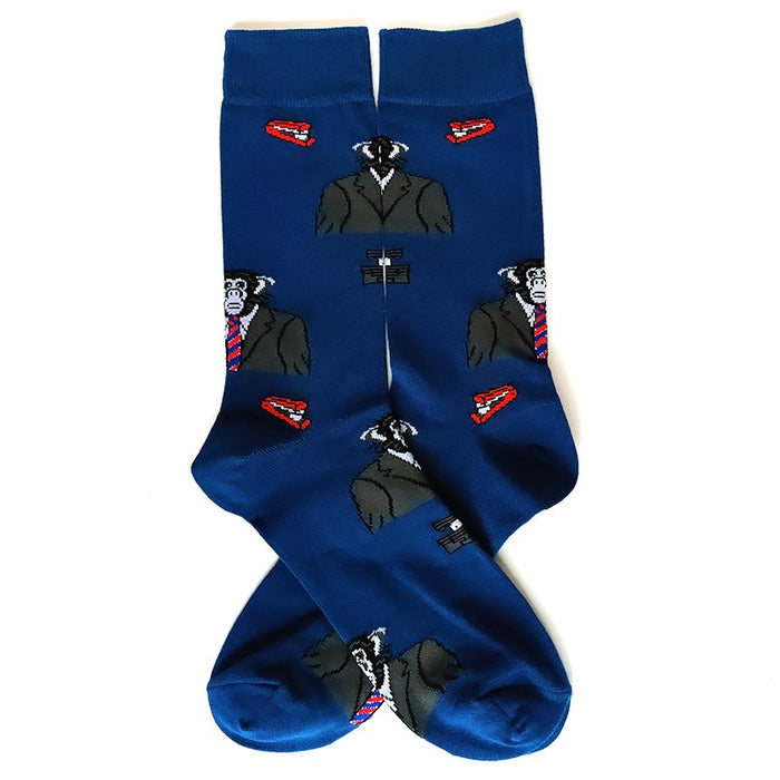 'Monkey In A Suit' Crew Socks