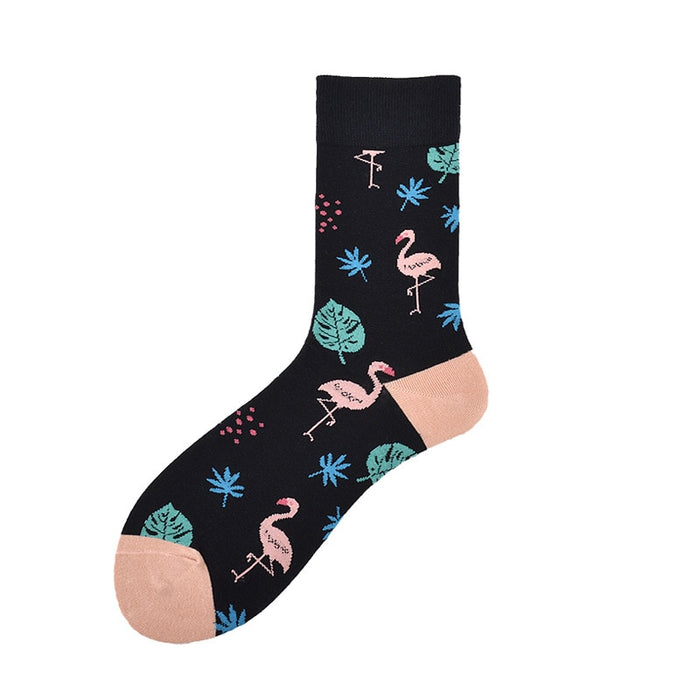 'Pink Flamingoes' Crew Socks