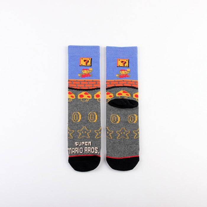 Super Mario 'Coins And Game Setting' Crew Socks