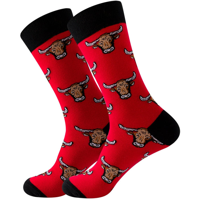 'Bull's Head' Crew Socks