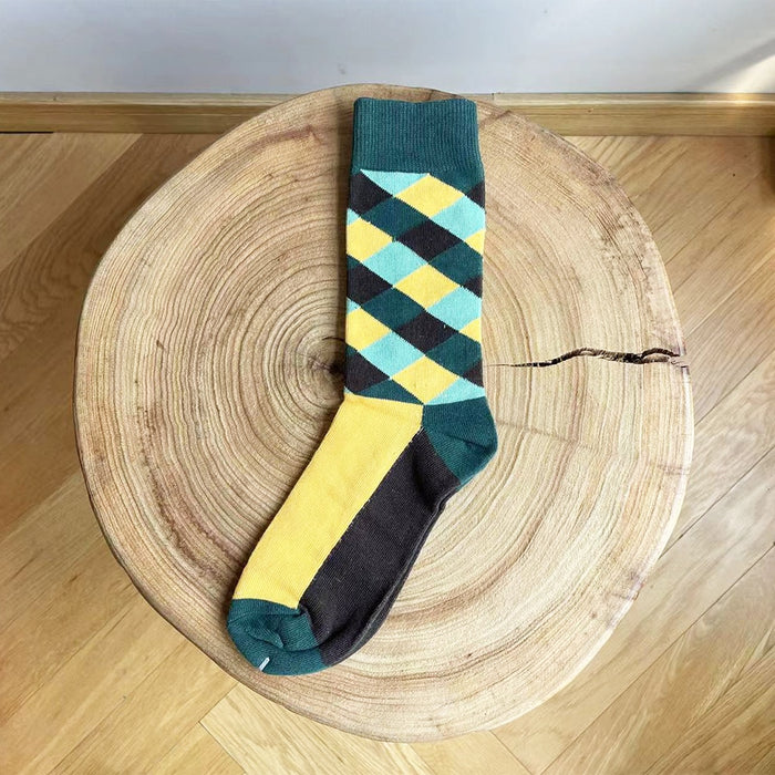 "Summer Colored Stripes" Crew Socks