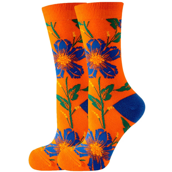 "Resplendent Rosaceae" Crew Socks