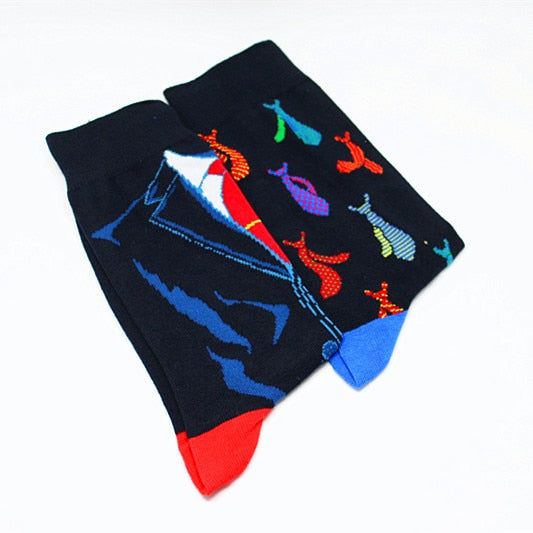 Mismatch 'All Business' Crew Socks