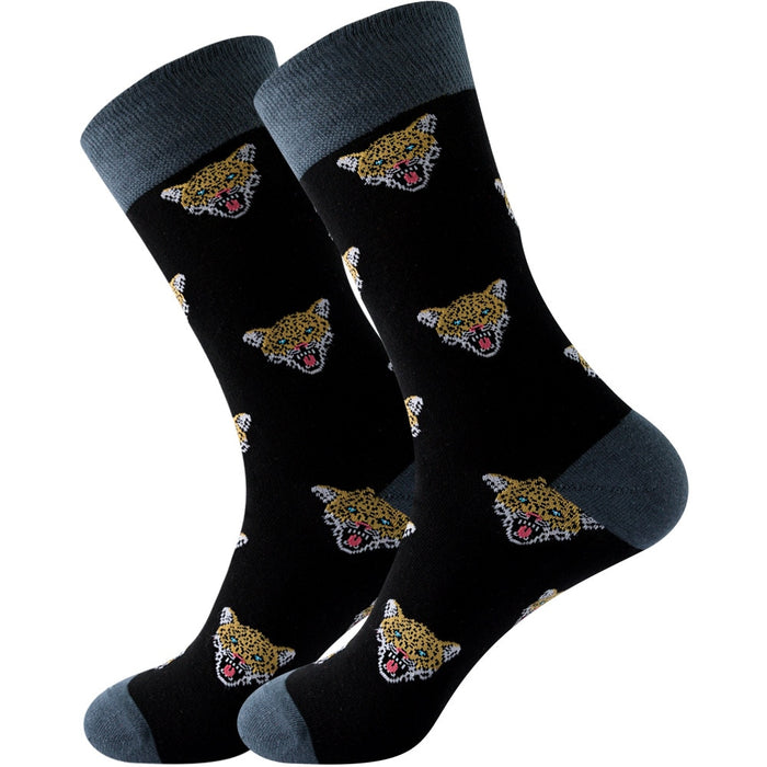 'Angry Leopard' Crew Socks