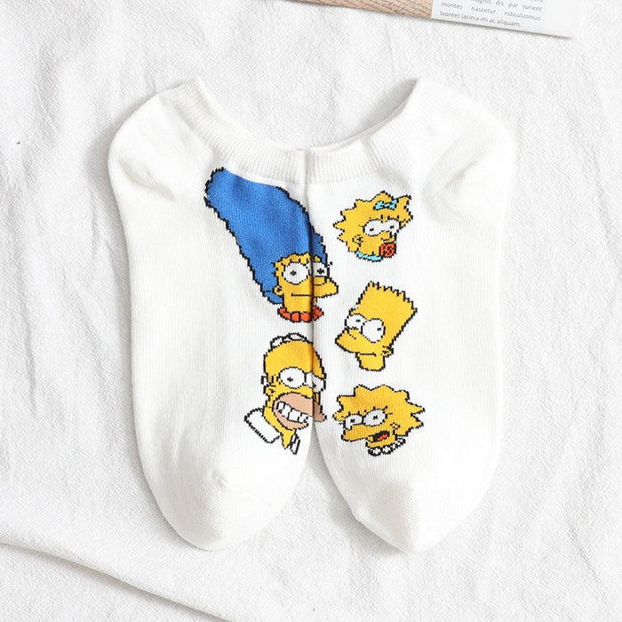 The Simpsons 'Happily The Simpsons Family' Ankle Socks