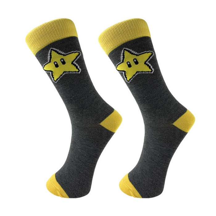 Super Mario 'Power Up Star' Crew Socks