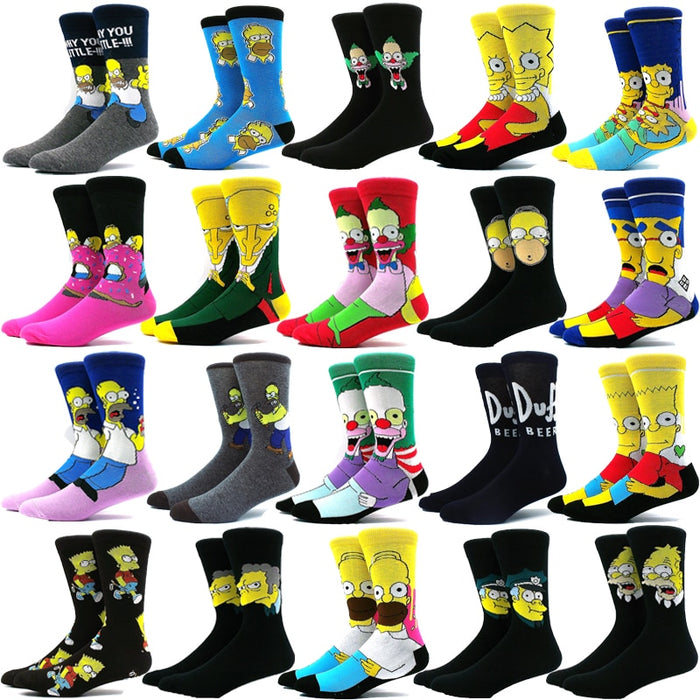 The Simpsons "Minimal Print Grampa" Socks