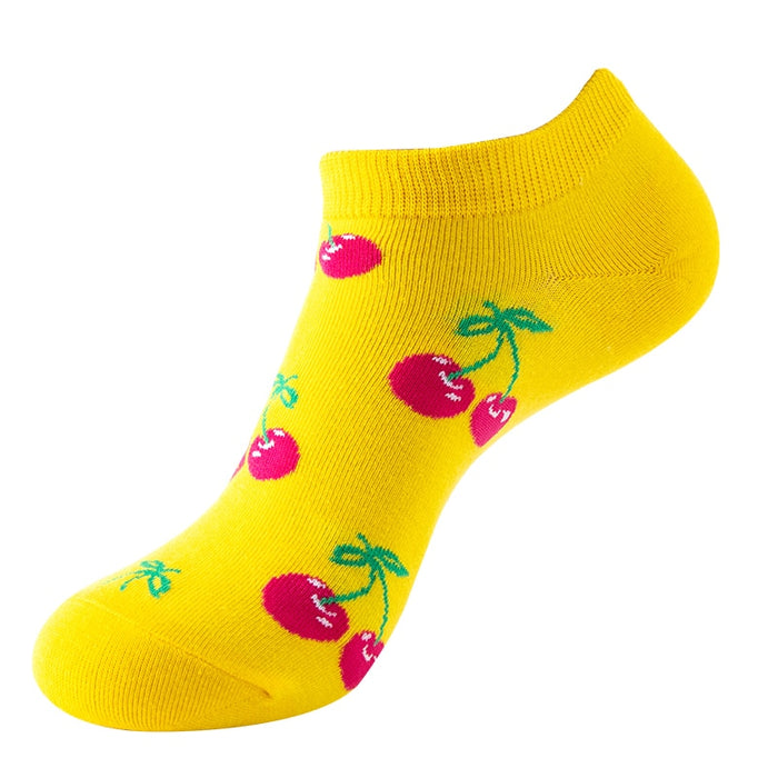 'Red Cherries' Ankle Socks