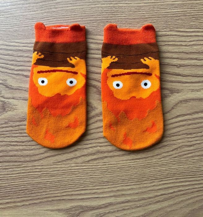 Howl's Moving Castle "Calcifer" Kid's Ankle Socks