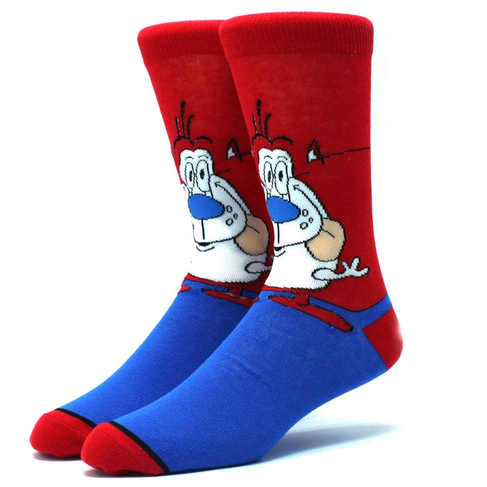 Ren and Stimpy 'Happy Soles' Crew Socks