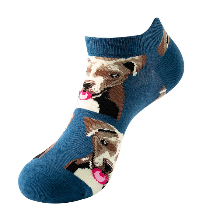 'Smiling Dog' Ankle Socks